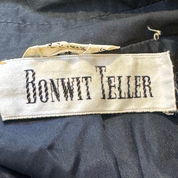 Vintage Black Bonwit Teller Size 14 Made in Hong Kong AquaTogs Trench Coat Rain - Picture 8 of 9